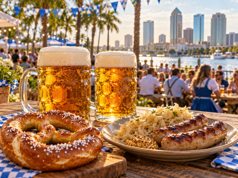 Oktoberfest Tampa beer and food festival illustration 1 768x576