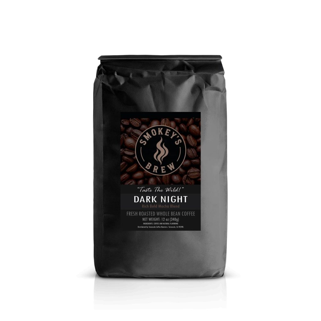 Smokey’s Brew Dark Night whole-bean coffee bag